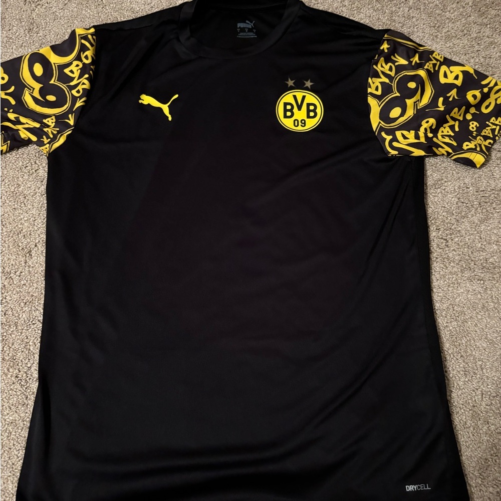 Puma BVB Dortmund Men's Black and Yellow Jersey